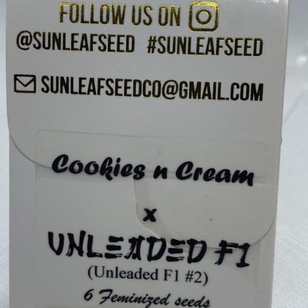 Sunleaf Seed Co - Cookies and Cream x Unleaded F1