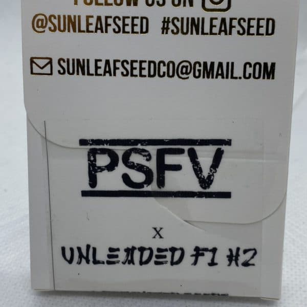 Sunleaf Seed Co - PSFV x Unleaded F1