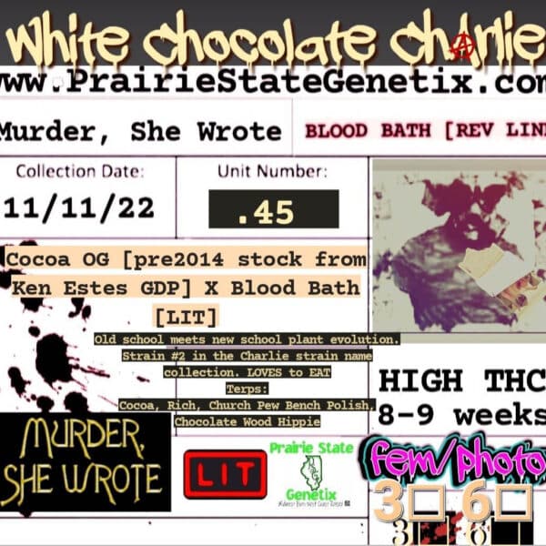 Prairie State Genetix/LIT - White Chocolate Charlie