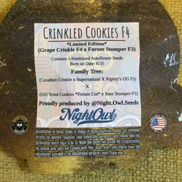 Night Owl Seeds - Crinkled Cookies F4 (limited edition)