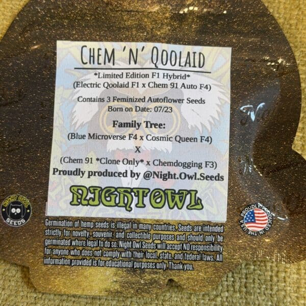 Night Owl Seeds - Chem n Qoolaid (limited edition F1 Hybrid)