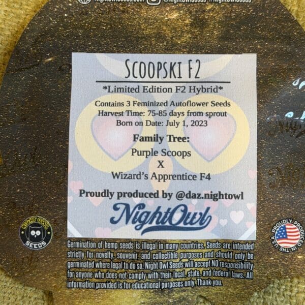 Night Owl Seeds - Scoopski F2 (limited edition F2 Hybrid)